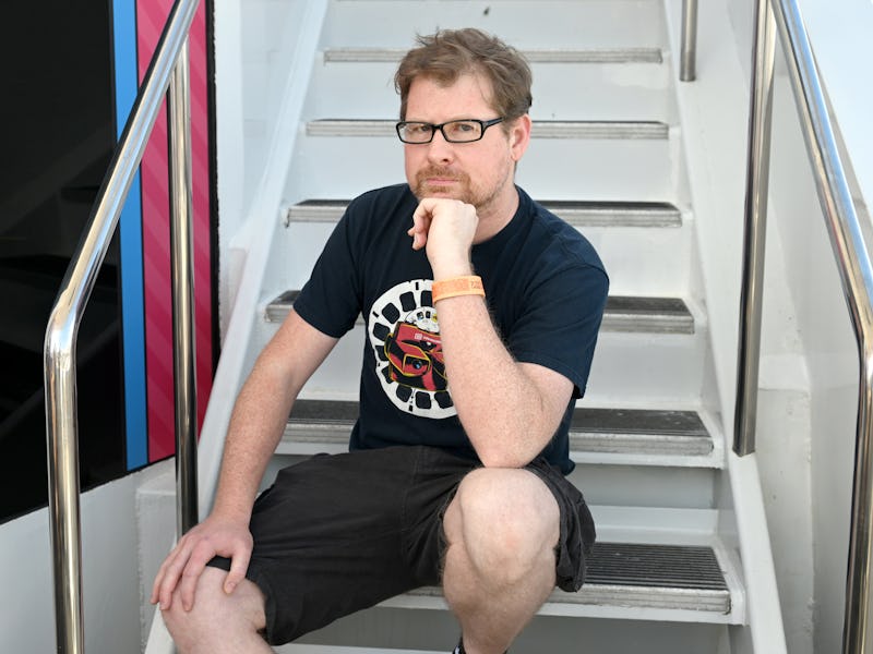 SAN DIEGO, CALIFORNIA - JULY 21: Justin Roiland visits the #IMDboat At San Diego Comic-Con 2022: Day...