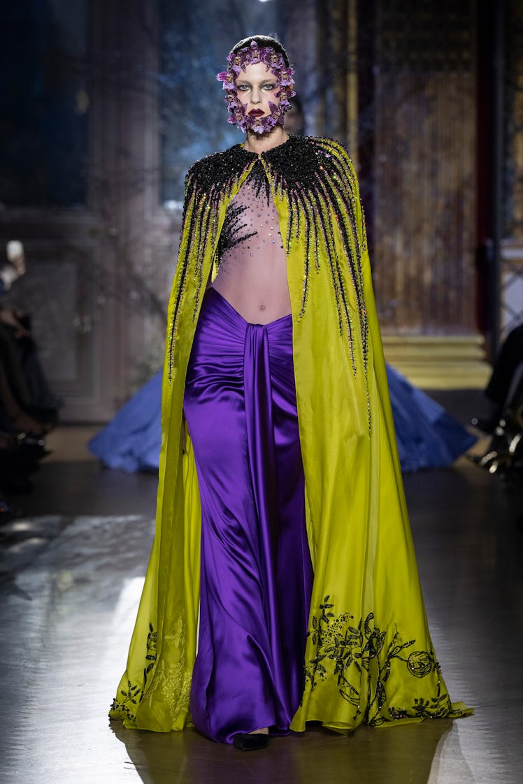 PARIS, FRANCE - JANUARY 24 : A model walks the runway during the Miss Sohee Haute Couture Spring/Sum...