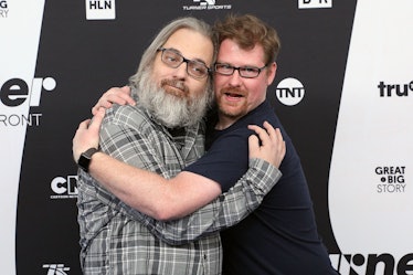 NEW YORK, NY - MAY 16:  Dan Harmon and Justin Roiland attend the 2018 Turner Upfront at One Penn Pla...
