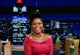 THE TONIGHT SHOW STARRING JIMMY FALLON -- Episode 1785 -- Pictured: Actress Keke Palmer during an in...