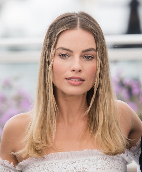 Margot Robbie's baby braids make a great Valentine's Day hairstyle for 2023.