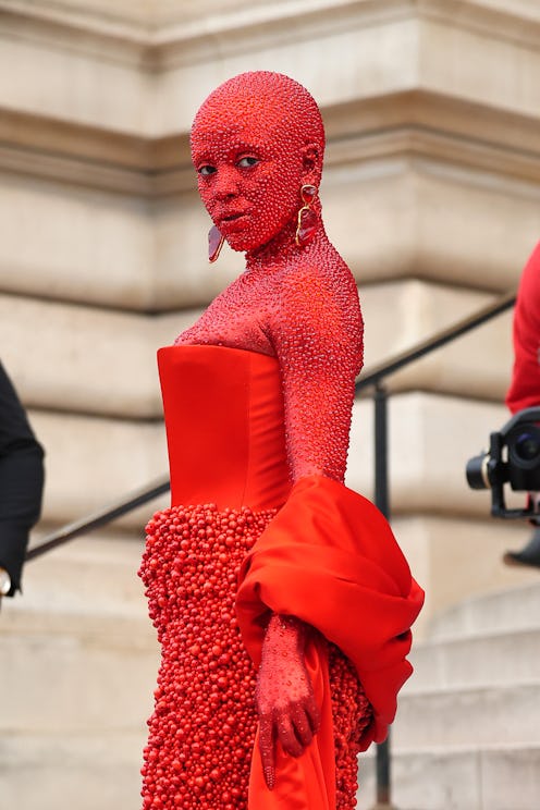 Doja Cat attends the Schiaparelli Haute Couture Spring Summer 2023 show at Paris Couture Fashion Wee...
