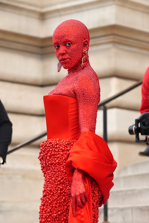 Doja Cat attends the Schiaparelli Haute Couture Spring Summer 2023 show at Paris Couture Fashion Wee...