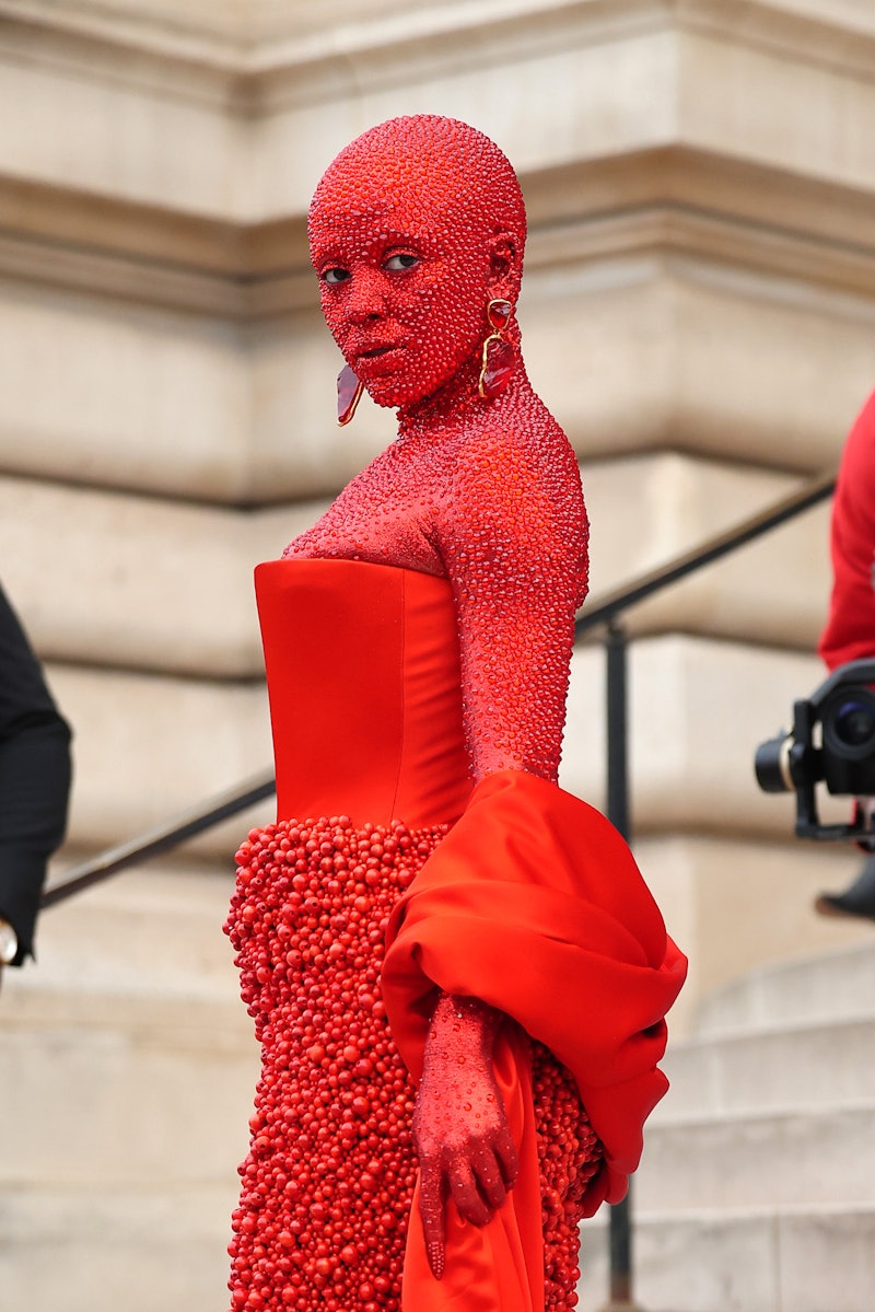 Doja Cat attends the Schiaparelli Haute Couture Spring Summer 2023 show at Paris Couture Fashion Wee...