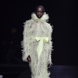 PARIS, FRANCE - JANUARY 25 : A model walks the runway during the Valentino Haute Couture Spring/Summ...