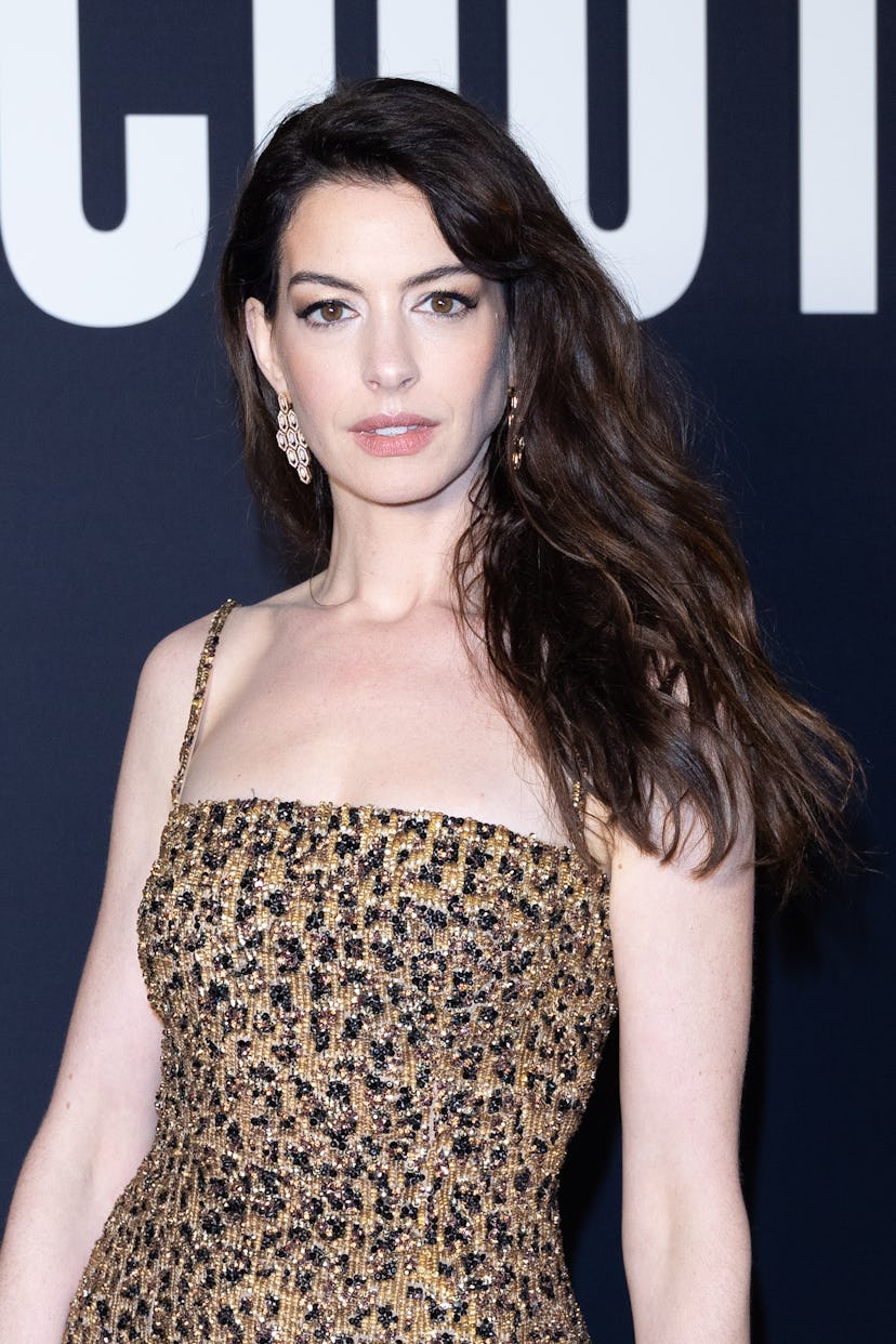 Anne Hathaway attends the Valentino Haute Couture Spring Summer 2023 show