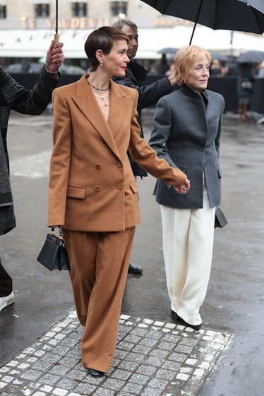 Sarah Paulson and Holland Taylor attend the Fendi Couture fashion show 