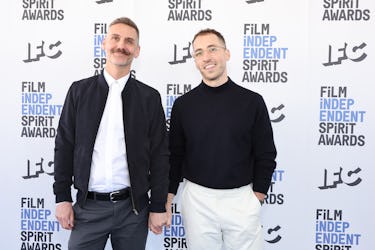 SANTA MONICA, CALIFORNIA - MARCH 06: (L-R) Peter Hoar and Richard Makin attend the 2022 Film Indepen...