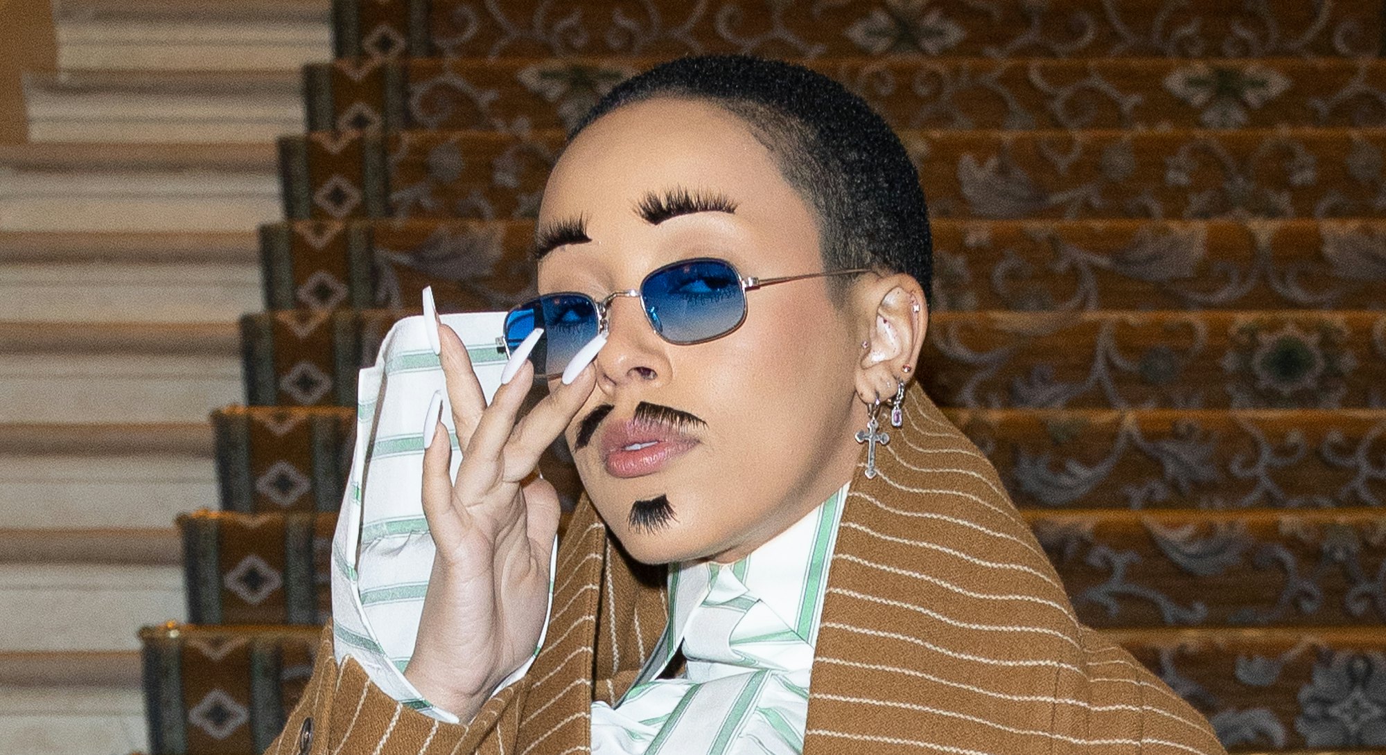 Doja Cat attends the Viktor & Rolf Haute Couture Spring Summer 2023 show as part of Paris Fashion We...