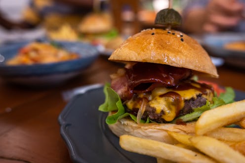 A hamburger is a sandwich consisting of a cooked meat patty on a bun or roll. You can order a hambur...
