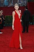 Blake Lively attends the 61st Primetime Emmy Awards at the NOKIA Theatre. Lively wears Versace with ...