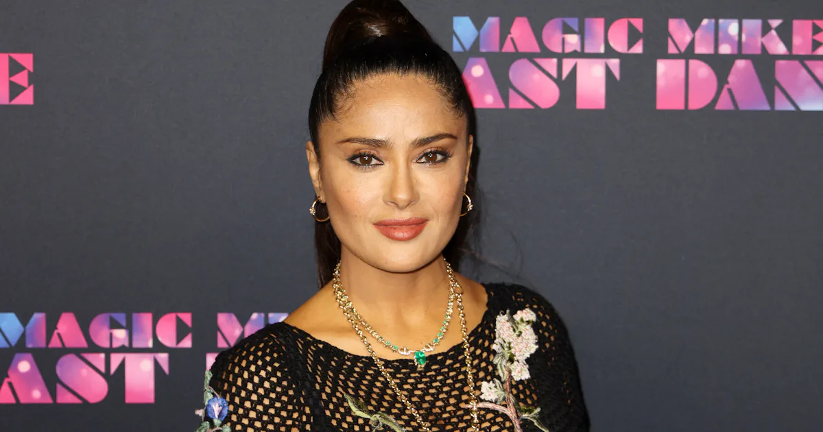 Salma Hayek’s Completely Sheer Dress Had Channing Tatum Flustered