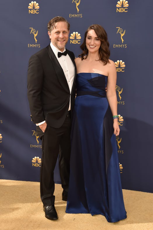 LOS ANGELES, CA - SEPTEMBER 17:  Joe Tippet (L) and Sara Bareilles attend the 70th Emmy Awards at Mi...