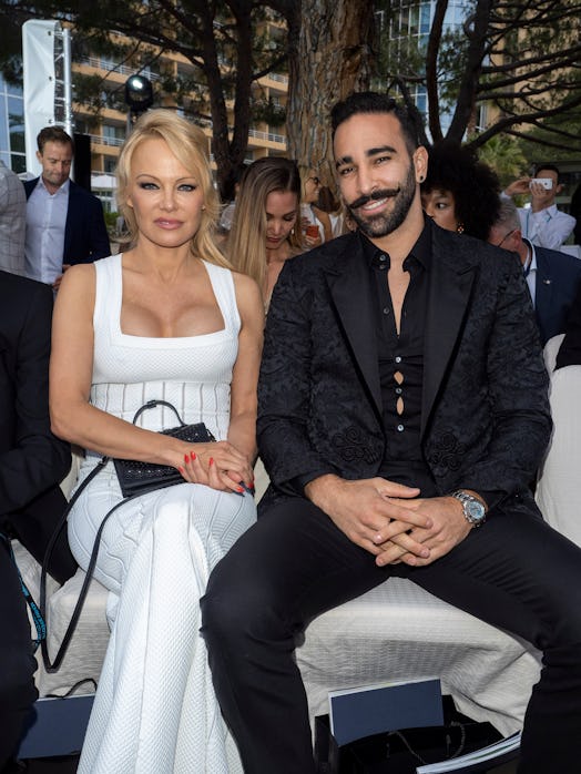 MONTE-CARLO, MONACO - MAY 24: (L-R) Pamela Anderson and Adil Rami attend Amber Lounge 2019 Fashion S...