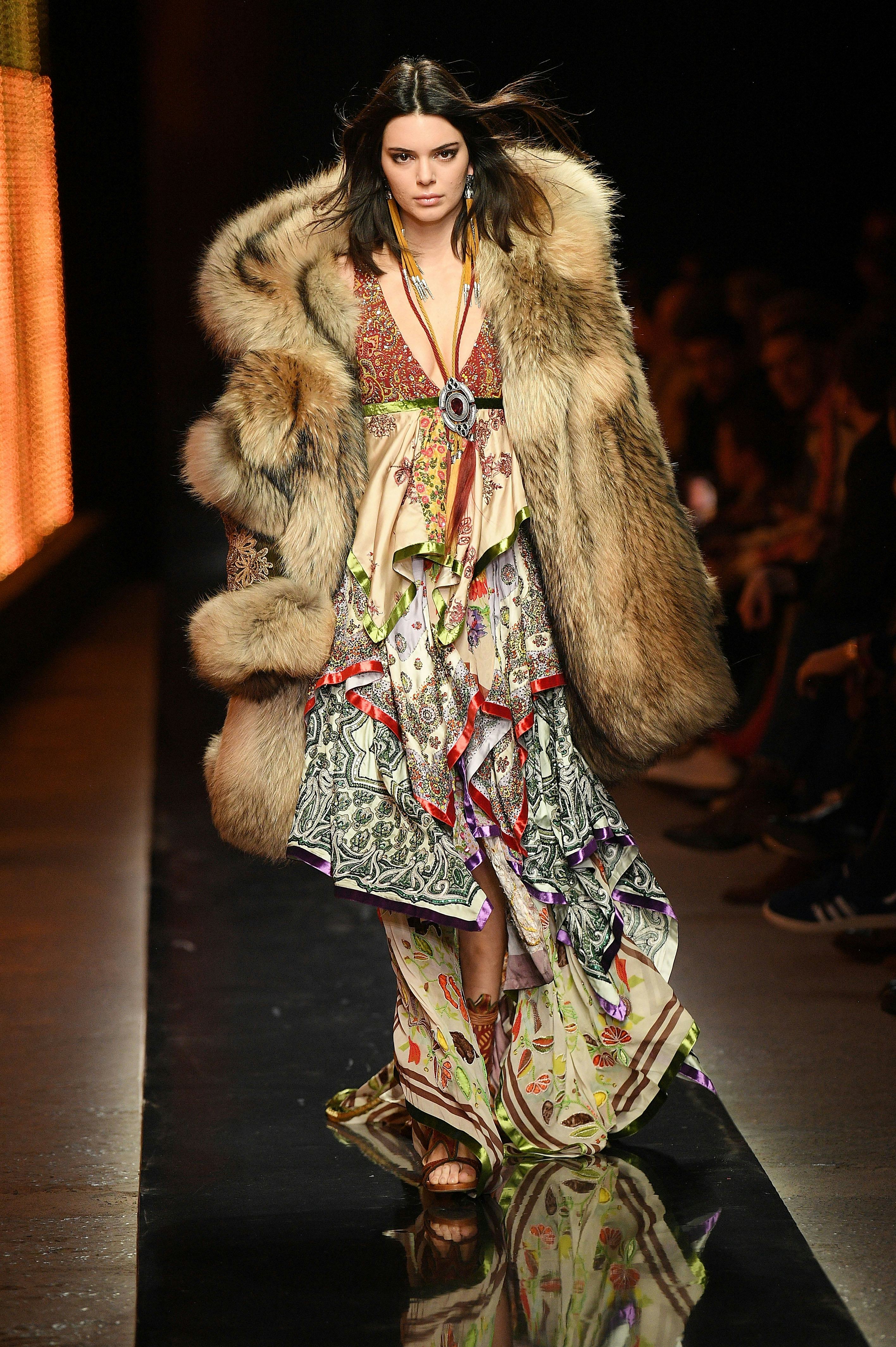 Kendall Jenner walks the runway at the Dsquared2 show during Milan Men&rsquo;s Fashion Week Fall/Winter 20&hellip;