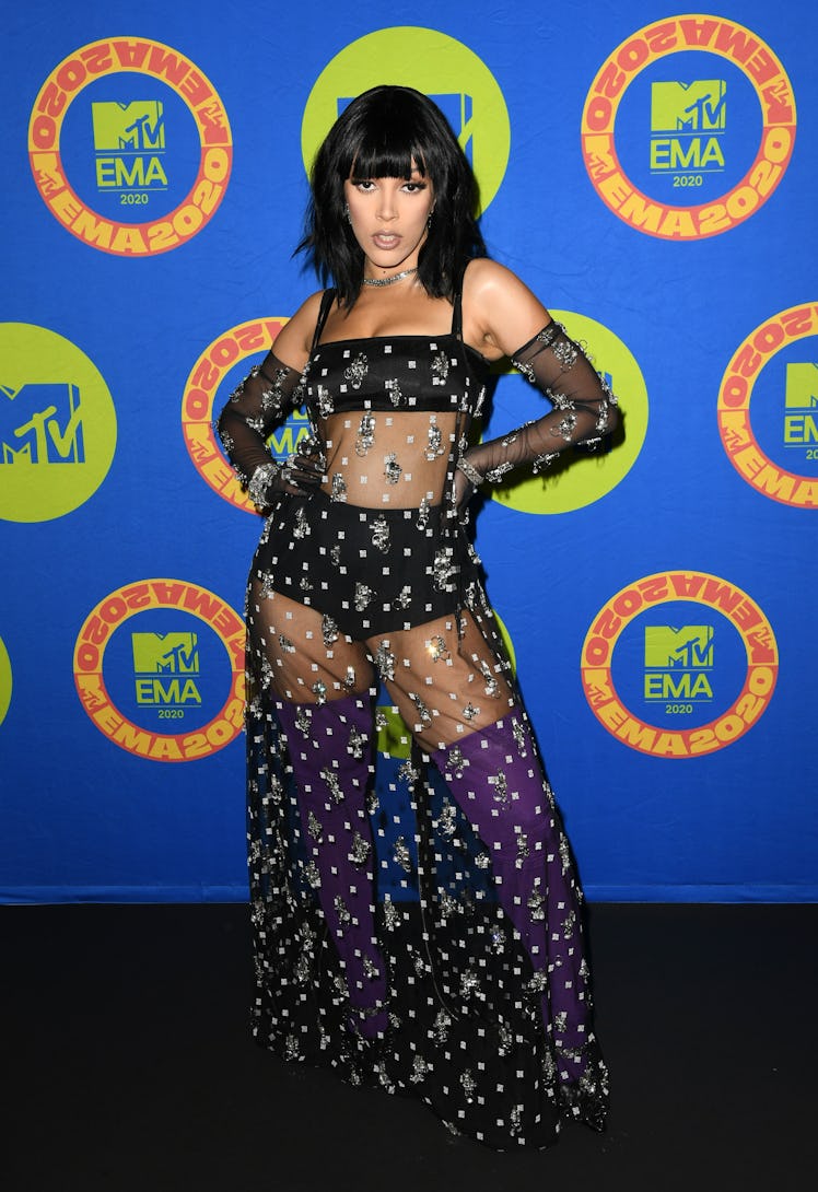  Doja Cat poses ahead of the MTV EMA's 2020 