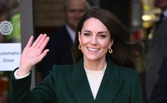 LEEDS, ENGLAND - JANUARY 31: Catherine, Princess of Wales during a visit to Kirkgate Market on Janua...