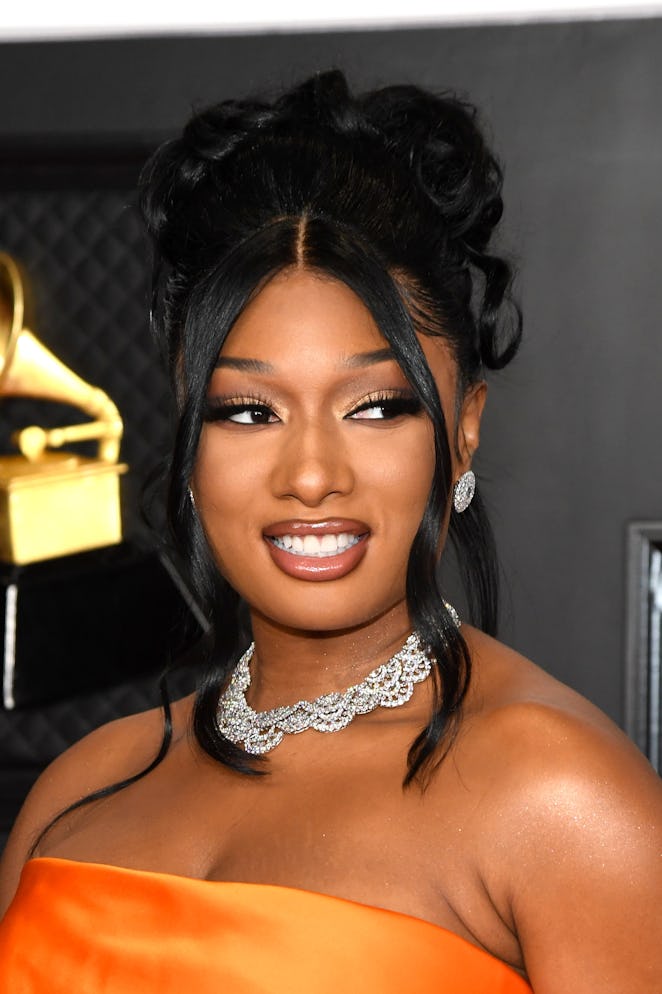 LOS ANGELES, CALIFORNIA - MARCH 14: Megan Thee Stallion attends the 63rd Annual GRAMMY Awards at Los...