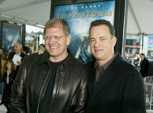 HOLLYWOOD - NOVEMBER 7:  Director/producer Robert Zemeckis and actor Tom Hanks arrive at the premier...