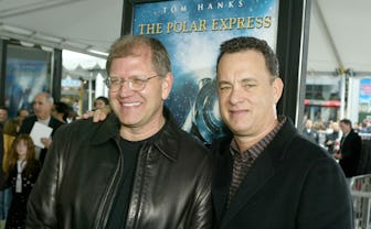 HOLLYWOOD - NOVEMBER 7:  Director/producer Robert Zemeckis and actor Tom Hanks arrive at the premier...