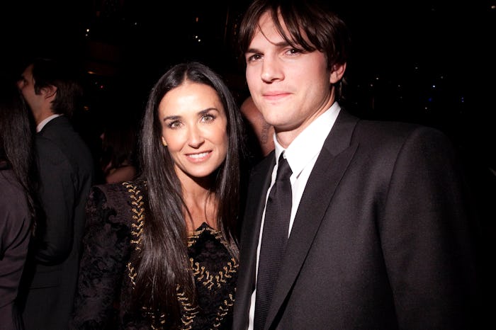 Actors Demi Moore (L) and Ashton Kutcher attend the GQ Gentlemen's Ball at the Edison Ballroom. Moor...