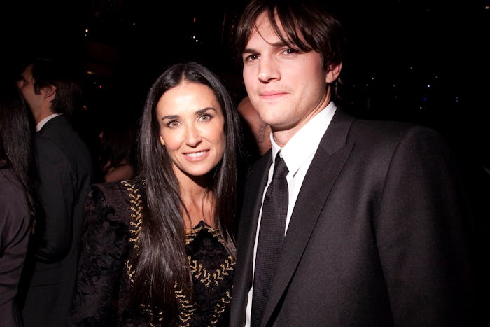 Actors Demi Moore (L) and Ashton Kutcher attend the GQ Gentlemen's Ball at the Edison Ballroom. Moor...