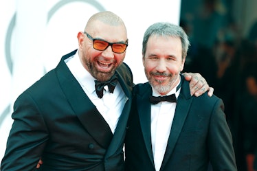 L'acteur Dave Bautista et le réalisateur Denis Villeneuve le 3 septembre 2021 à Venise. (Photo by La...