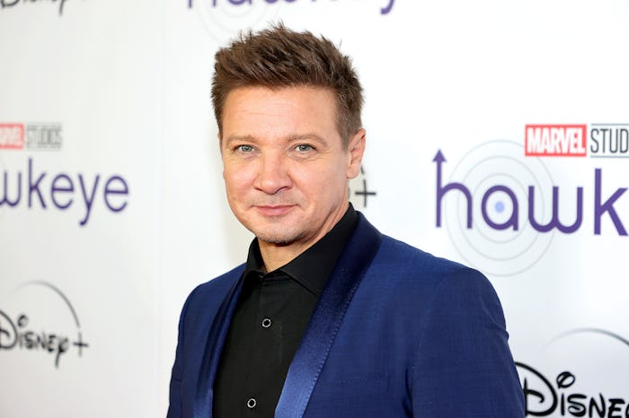 NEW YORK, NEW YORK - NOVEMBER 22: Jeremy Renner attends the Hawkeye New York Special Fan Screening a...