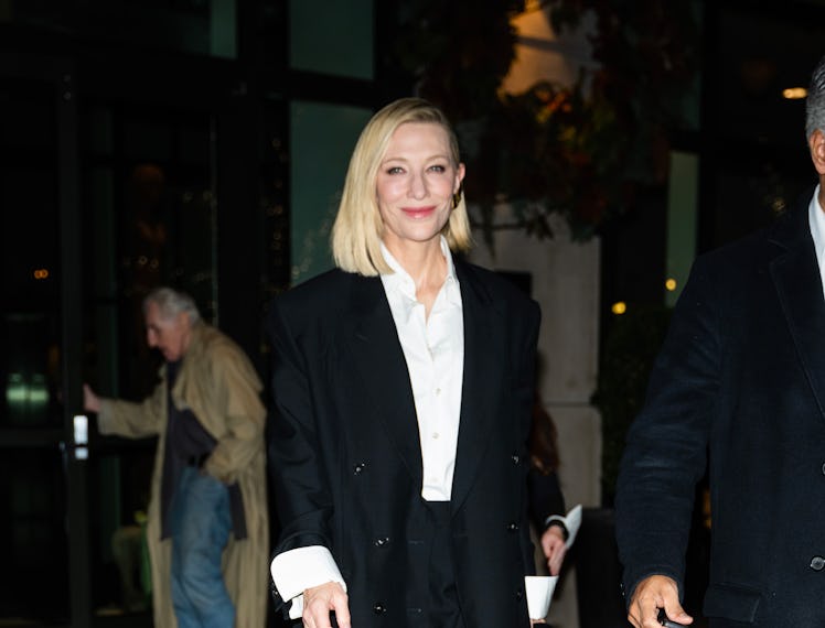 Cate Blanchett is seen in SoHo on January 04, 2023 in New York City.
