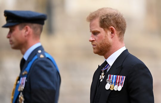 WINDSOR, ENGLAND - SEPTEMBER 19:  Prince William, Prince of Wales and Prince Harry, Duke of Sussex j...