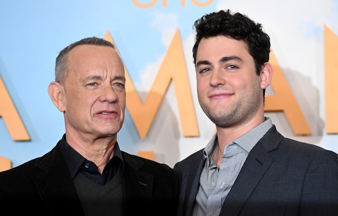 LONDON, ENGLAND - DECEMBER 16: Truman Hanks and Tom Hanks attend the "A Man Called Otto" VIP access ...