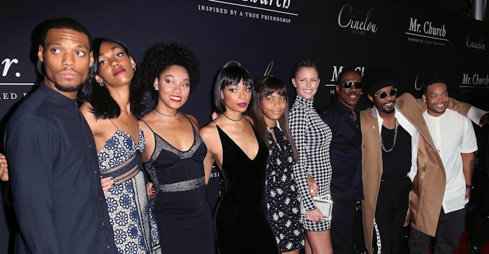 Actor Eddie Murphy (3rd form R), Paige Butcher (4th from R) and his children attend the premiere of ...