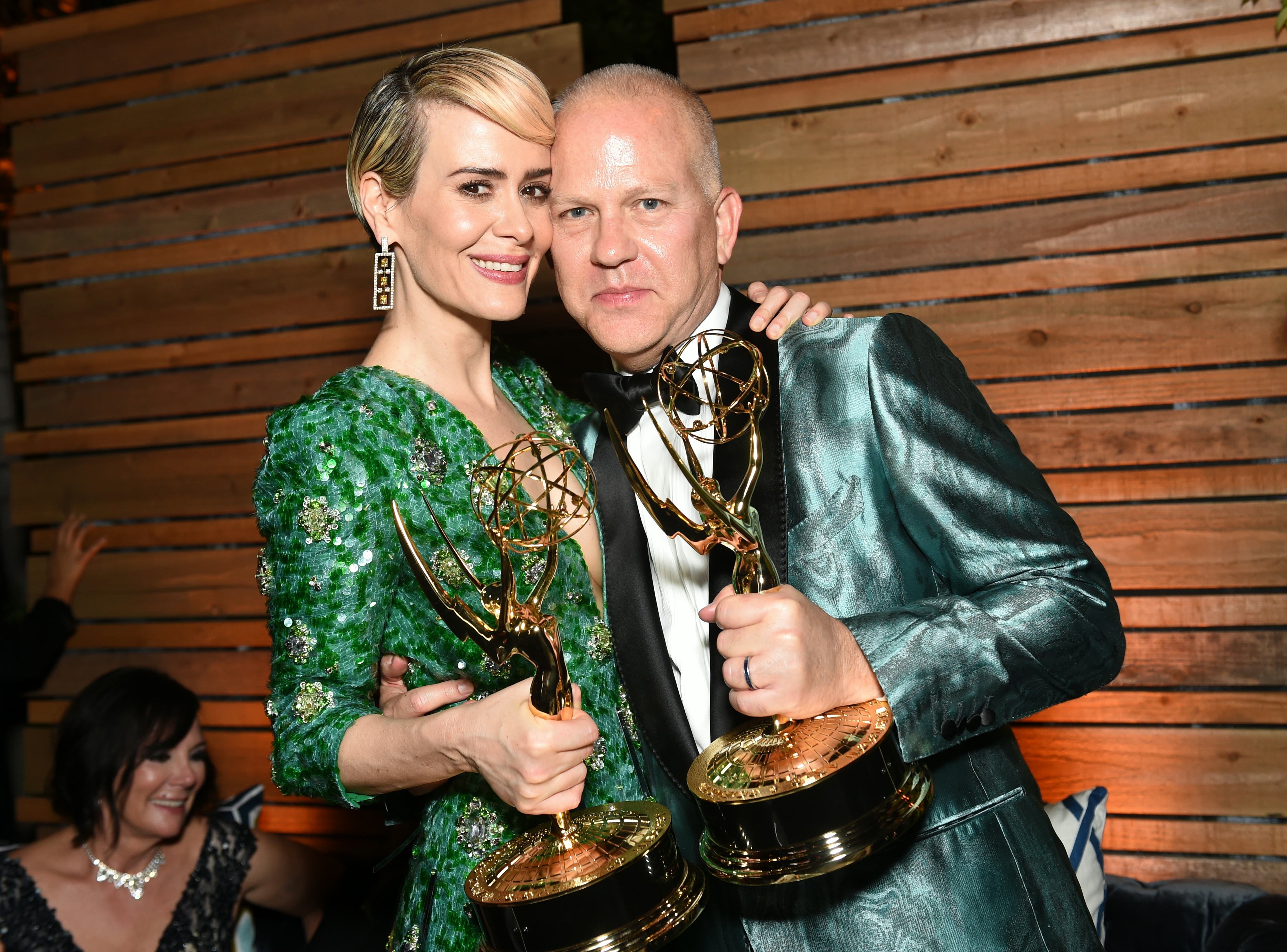 LOS ANGELES, CA - SEPTEMBER 18:  Actors Sarah Paulson and Ryan Murphy attends the FOX Broadcasting C&hellip;
