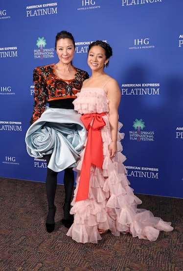 Michelle Yeoh, winner of the International Star Award, and Stephanie Hsu 