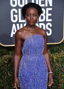 BEVERLY HILLS, CALIFORNIA - JANUARY 06: Lupita Nyong'o attends the 76th Annual Golden Globe Awards a...