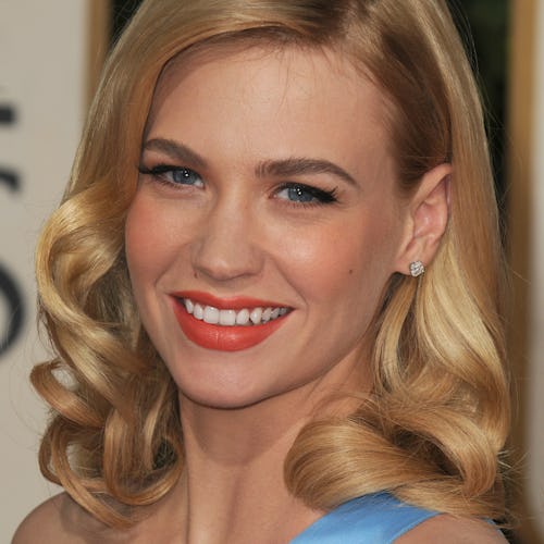 HOLLYWOOD - JANUARY 11: January Jones  arrives at The 66th Annual Golden Globe Awards at The Beverly...