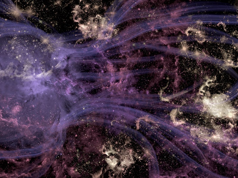Digital illustration of the universe supernova and galaxies concept