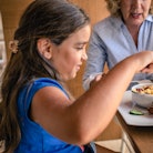 grandma and her granddaughter at breakfast shouldn't come with any fat-shaming