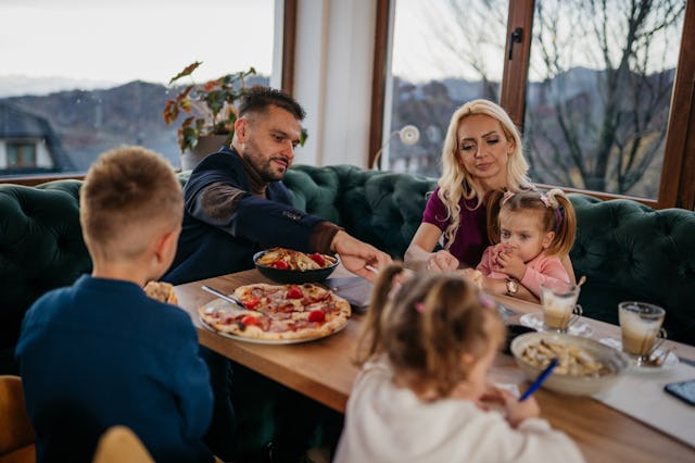 Two co-parents can't agree on when it's okay to let your kid have a full adult meal at a restaurant....