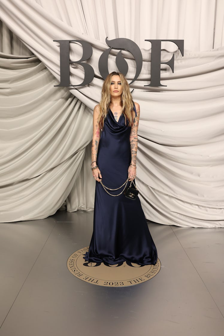 Paris Jackson attends the #BoF500 Gala during Paris Fashion Week 