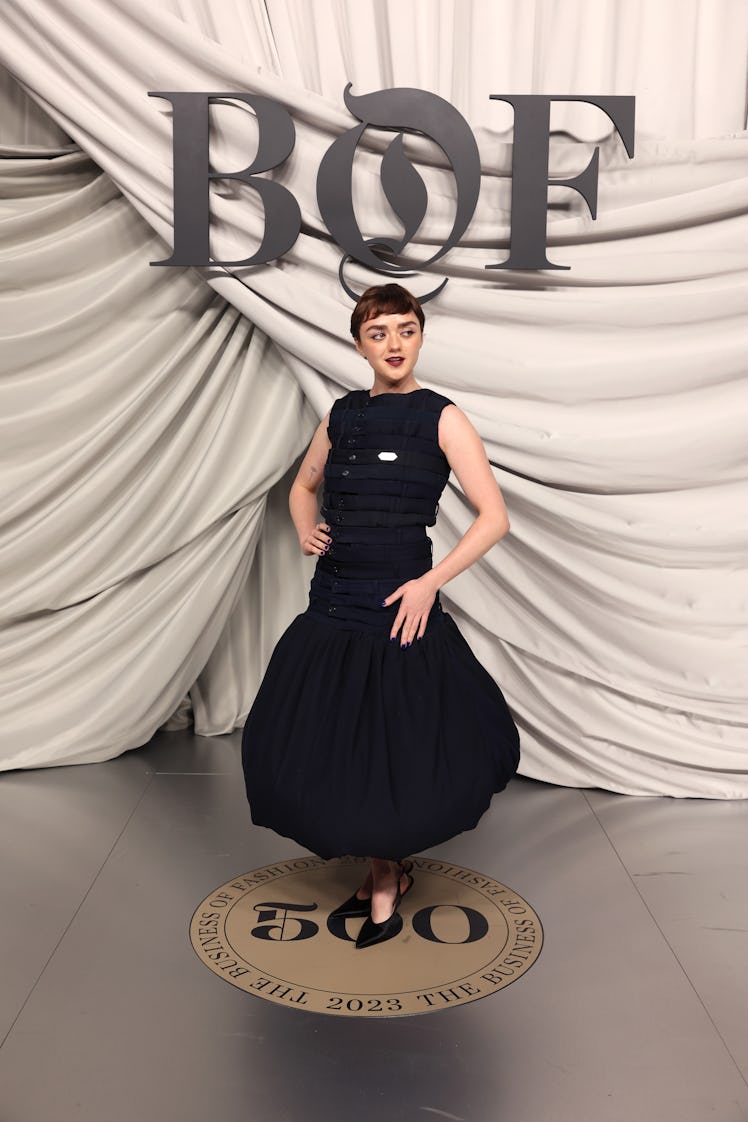 Maisie Williams attends the #BoF500 Gala during Paris Fashion Week