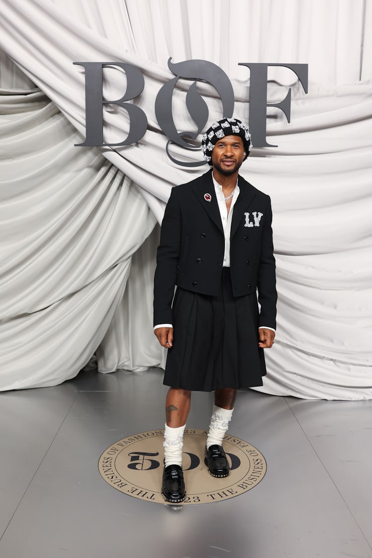 Usher attends the #BoF500 Gala during Paris Fashion Week 
