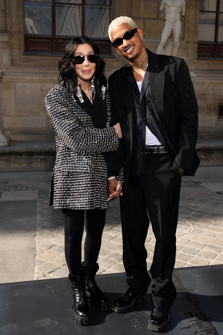 Cher and Alexander Edwards attend the Valentino Womenswear Spring/Summer 2024 show