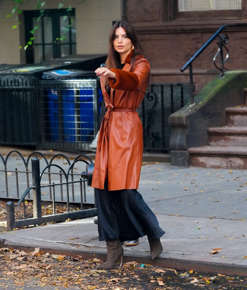 Emily Ratajkowski is seen on October 09, 2023 in New York City.