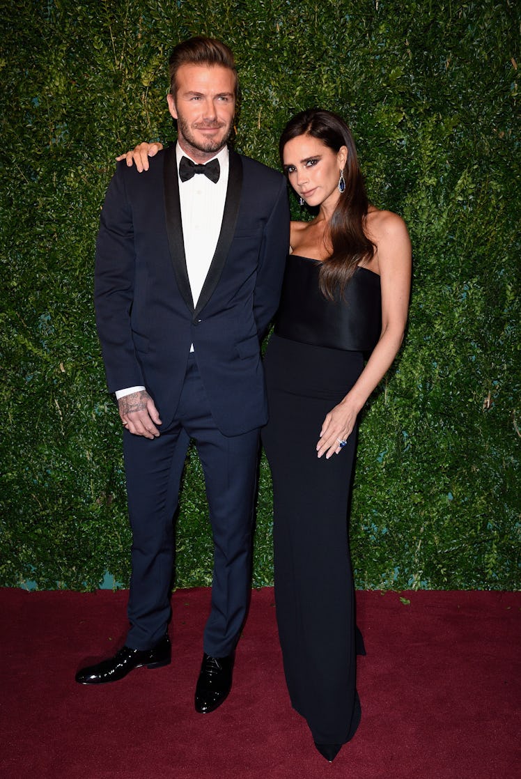 David Beckham and Victoria Beckham attend the 60th London Evening Standard Theatre Awards 