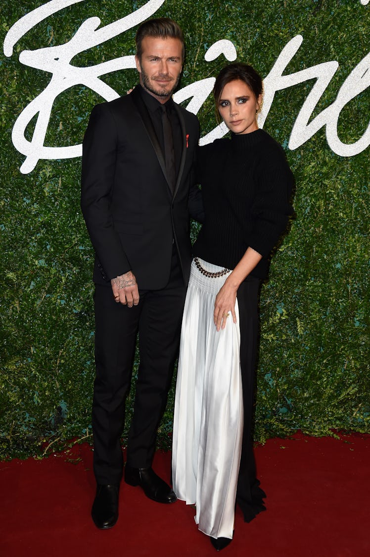 David and Victoria Beckham attend the British Fashion Awards
