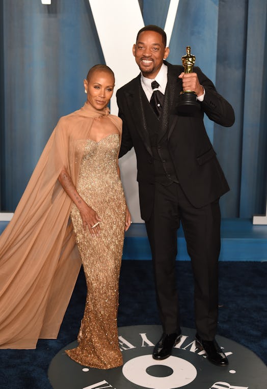 Will Smith and wife Jada Pinkett Smith attending the Vanity Fair Oscar Party held at the Wallis Anne...
