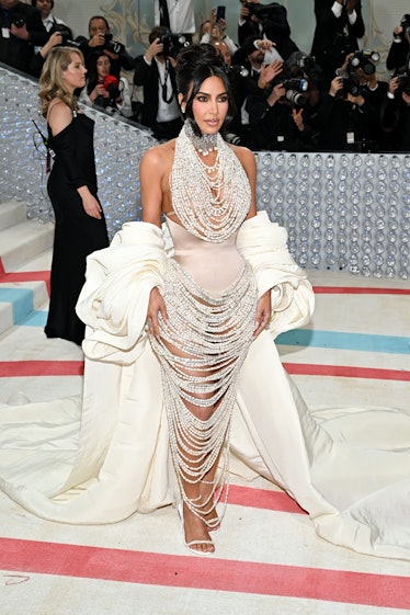 Kim Kardashian at the 2023 Met Gala: Karl Lagerfeld: A Line of Beauty held at the Metropolitan Museu...