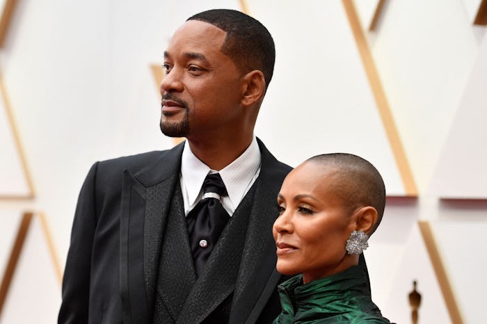 US actor Will Smith(L) and Jada Pinkett Smithattend the 94th Oscars at the Dolby Theatre in Hollywoo...