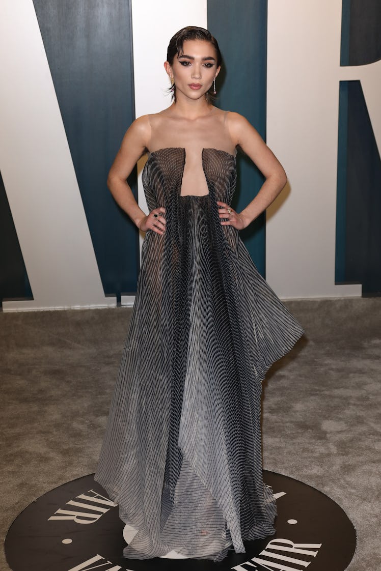 Rowan Blanchard attends the 2020 Vanity Fair Oscar Party at Wallis Annenberg Center for the Performi...